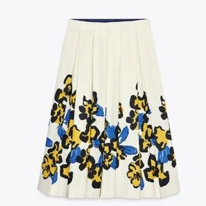 Zara ZW collection printed pleated skirts midi